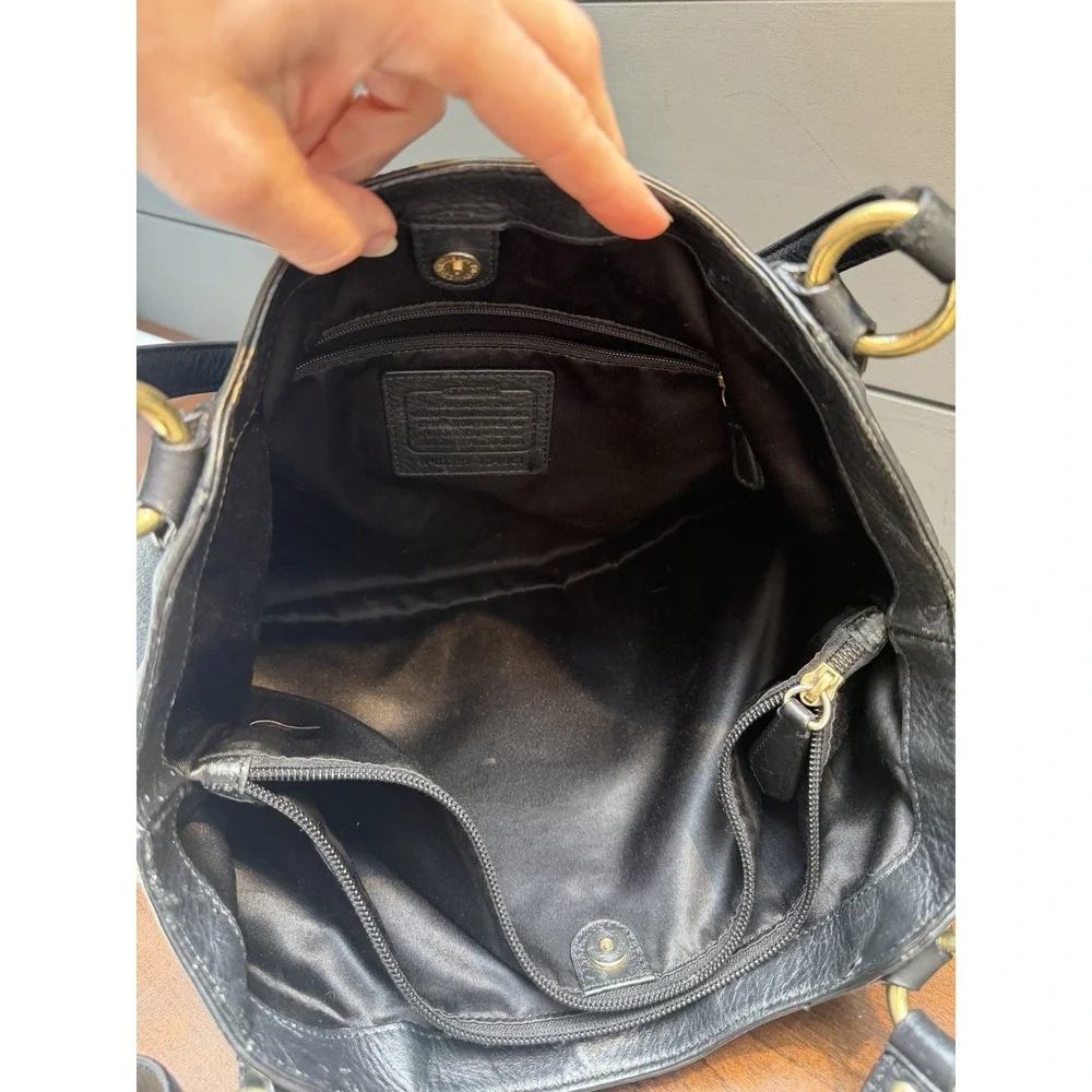 Coach F24961 Campbell Carryall Black Bag POCKETS! Travel Festival Luxury Hobo - Picture 11 of 13